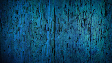 Deep blue-toned wooden texture, highlighting natural cracks and weathering. Ideal for 4K backgrounds, creative designs, or adding a rich, rustic element