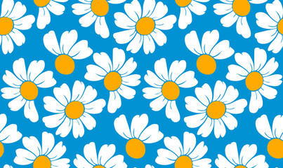 Obraz premium Seamless flower pattern. Abstract elegance pattern. Daisy pattern design