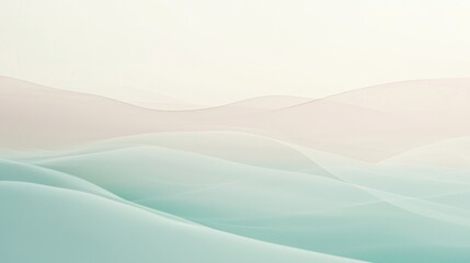 Soft green and pink waves gently undulate on a calming gradient background, creating a modern and tranquil abstract pattern perfect for spa and wellness concepts