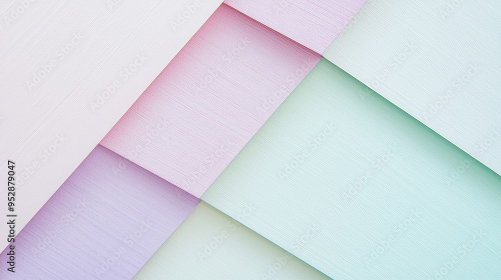 Aufkleber abstract background with many sheets of colored paper are creating a trendy pastel colored backdrop 