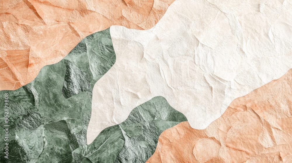 Aufkleber abstract background featuring a wavy pattern created by textures of different natural stones in eart