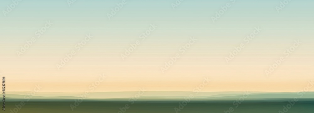 Poster blurred and abstract landscape creating a dreamy and peaceful atmosphere with soft color gradients, 