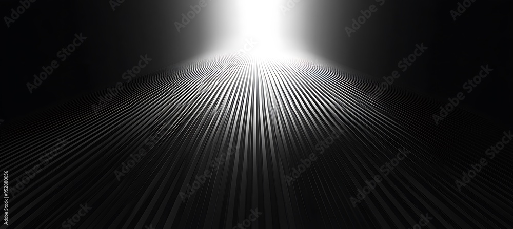 Poster a minimalist black and white gradient background with a central text space