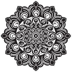 Vector of a mandala with radiating sun patternsfwtw4 .eps