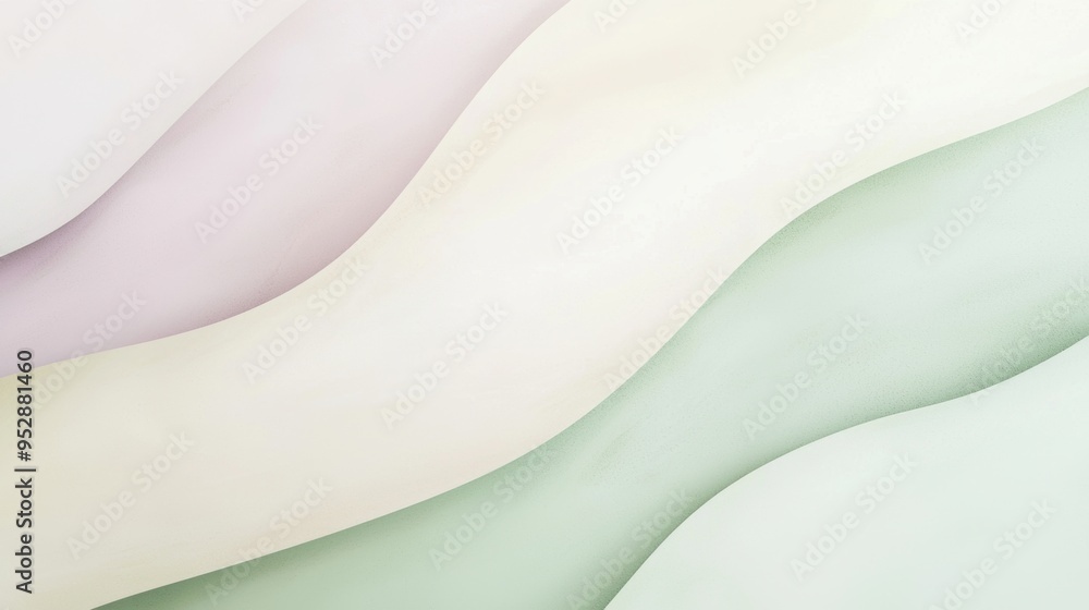 Poster soft pastel colors overlap elegantly, creating a modern abstract background perfect for various desi
