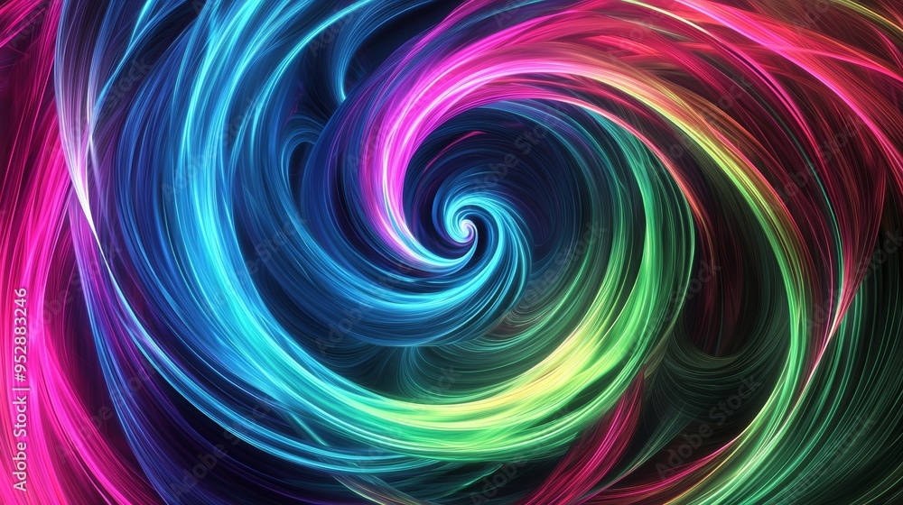 Poster explore a mesmerizing swirl of colors and energy in this abstract background