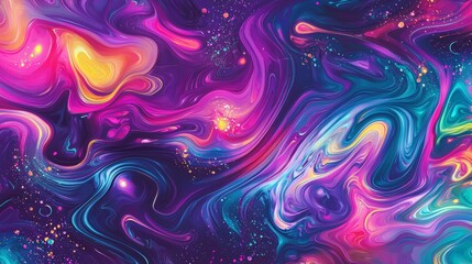 Abstract colorful background with swirling and mixing paint creating a beautiful and unique design with bright vibrant colors, perfect for any project needing an abstract background