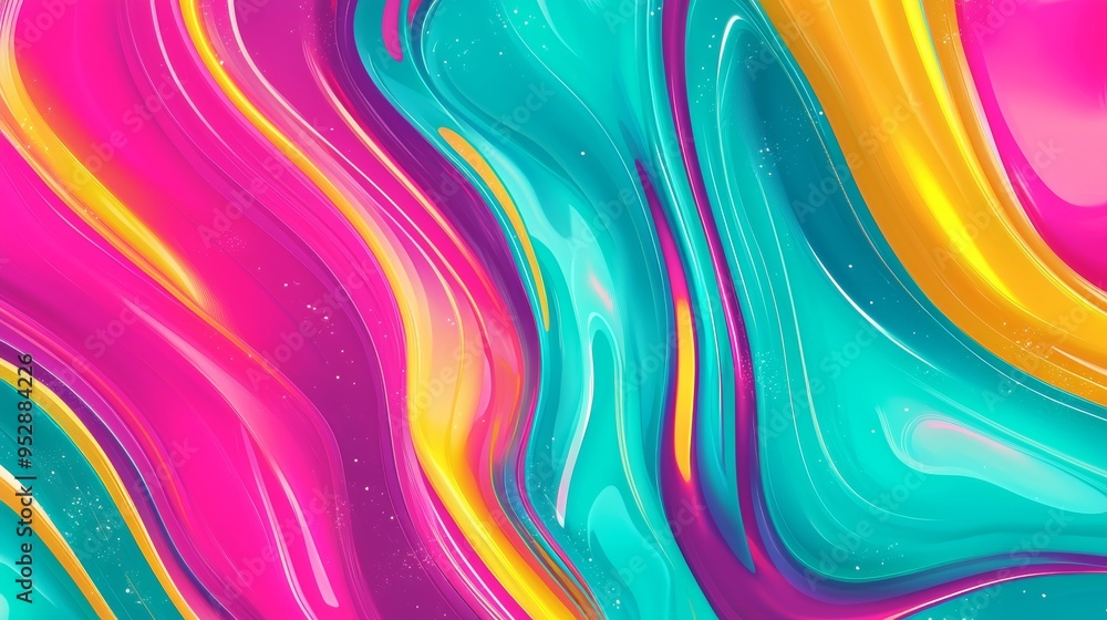 Aufkleber mesmerizing blend of vibrant colors, creating a dynamic and visually captivating abstract background
