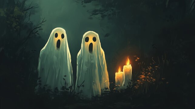 Two Ghosts in the Woods