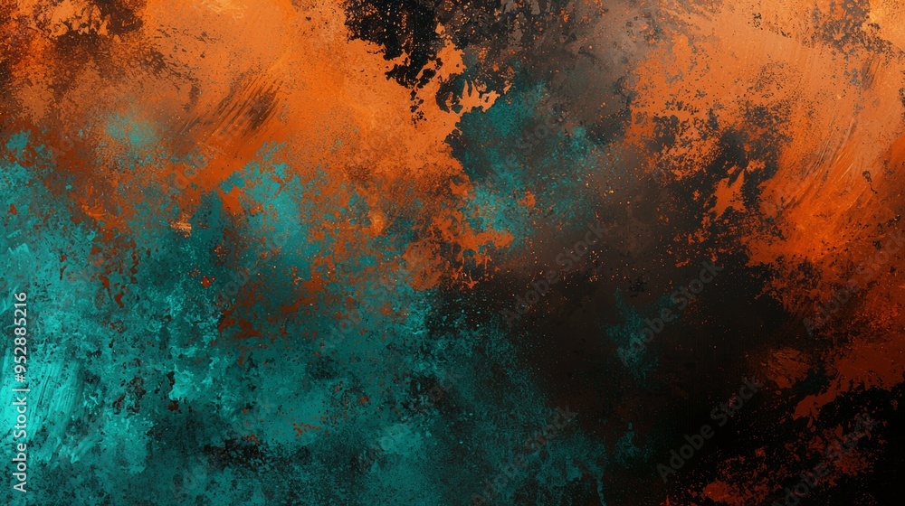Poster abstract grunge texture background is forming an interesting pattern with colors ranging from turquo