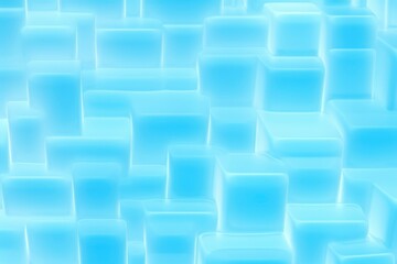 Obraz premium Cyan Translucent Block Field