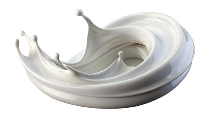 Creamy Milk splash isolated on white background