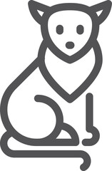 Cat line icon. Pet symbol. Animal sign