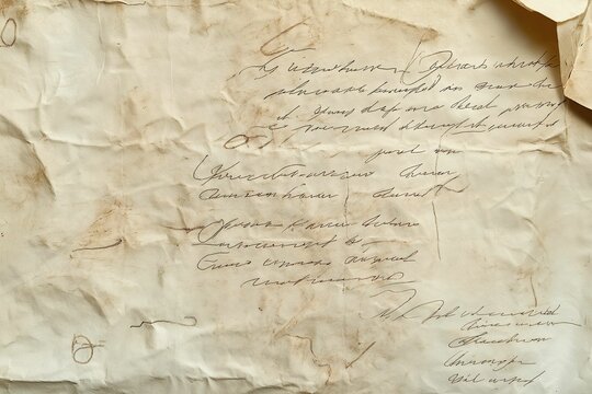 Handwritten Cursive Notes faintly visible on a parchment-like background