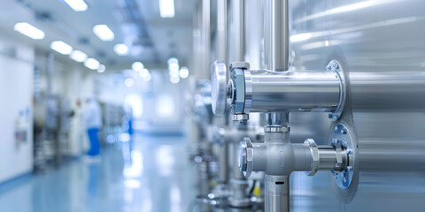 Stainless Steel Plumbing Room with Extensive Pipework | Industrial-Grade Pipes and Fittings in a Modern Plumbing System