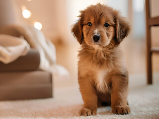 golden retriever puppy sitting