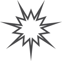 Light burst line icon. Explosion effect symbol