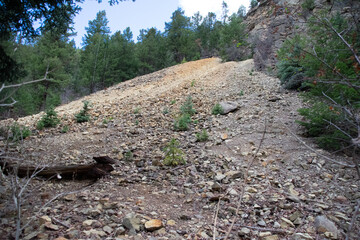 old mining aggregate piles