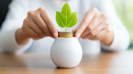 Person using a  pay yourself first  strategy to boost savings, financial priority, savings growth