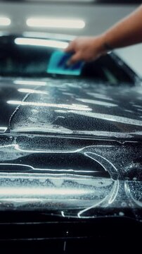 The film shows the application of ppf foil on the interior and body elements. Additional work in the detailing studio with ppf wrapping and ceramic coating.