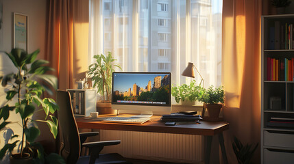 Relaxed work-from-home environment captured perfectly,