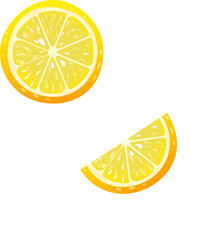 Lemon. Lemon slice. A piece of lemon. EPS 10. Vector illustration