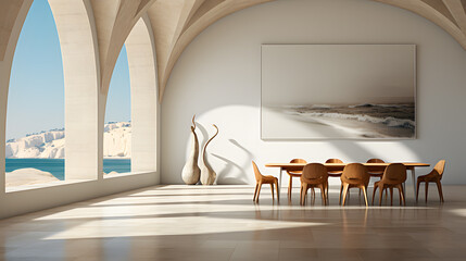 table and chairs in hotel