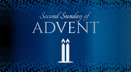 Blue Second Sunday of Advent Background Illustration Design