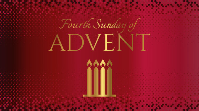 Red Fourth Sunday of Advent Background Illustration Design