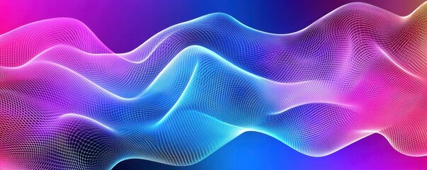 Fototapeta premium Radiant abstract vector mesh, dynamic placement, soft gradients, digital art style, high-tech appearance