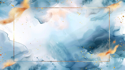 Abstract watercolor frame background vector. 