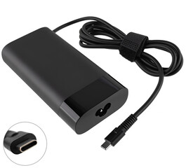 Laptop power adapter, on white background in insulation