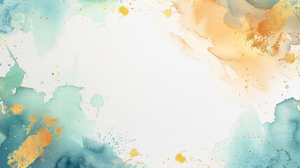 Abstract watercolor frame background vector. 