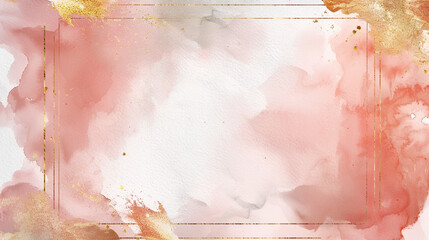 Abstract watercolor frame background vector. Modern art with gold foil, Gold glitter 