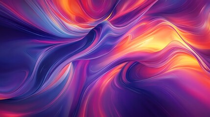 Obraz premium Abstract Swirling Colors in a Gradient of Purple, Pink, Orange, and Yellow