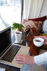 Remote Working in Coffee Shop