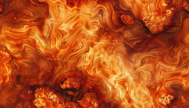 Richly polished redwood burl with deep, complex grain patterns, perfect for luxury furniture accents, luxury wood texture, artistic craftsmanship