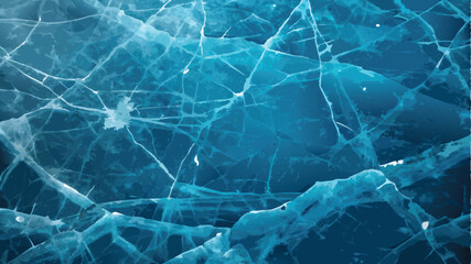 broken ice background, blue design, vector art