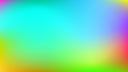 Holographic Gradient. Soft Minimalist Illustration. Iridescent Texture. Blue Neon Background. Rainbow Paper. Plastic Light. Blur Effect. Abstract Background. Purple Holographic Gradient