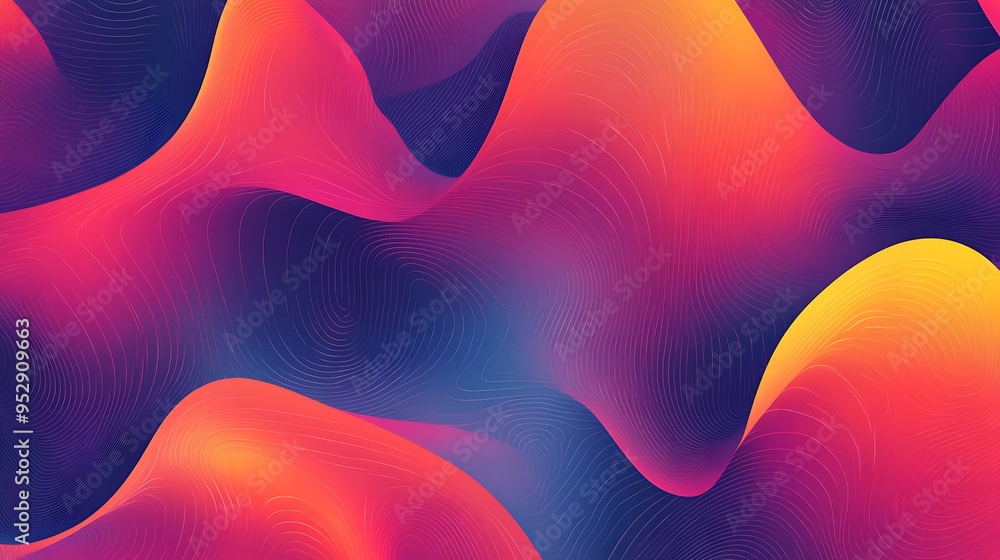 Poster abstract gradient pattern with intersecting lines