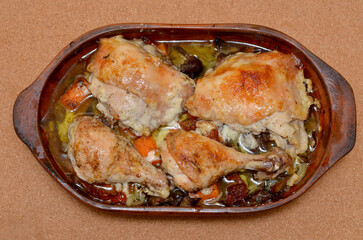 asian baked chicken with vegetables