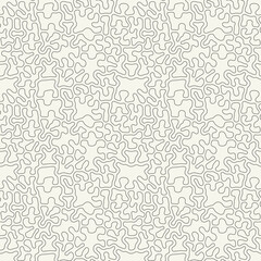 Fototapeta premium Vector seamless pattern. Modern stylish texture with smooth natural maze. Repeating abstract tileable background. Compound linear organic shapes. Trendy surface design.