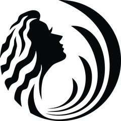 women line art luxury flower beauty skin care logo design	