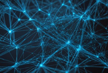 Fototapeta premium abstract blue network pattern
