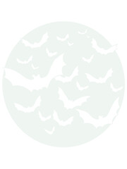 
silhouettes of flying bats