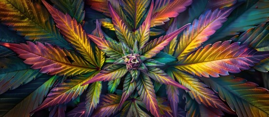 Fototapeta premium Vibrant Cannabis Leaves