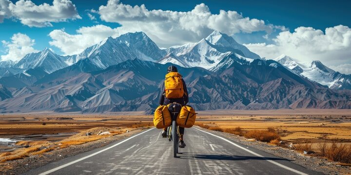 Cycling Through Majestic Mountains