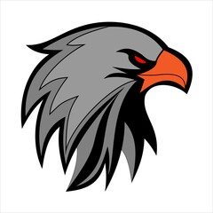 Vector Eagle Hawk Garuda symbol icon black