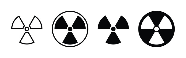 Vector Radiation Hazard Icon Set