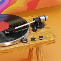 Obraz premium turntable with record